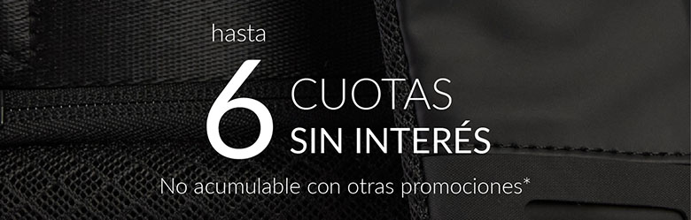 Hasta 6 cuotas sin interés