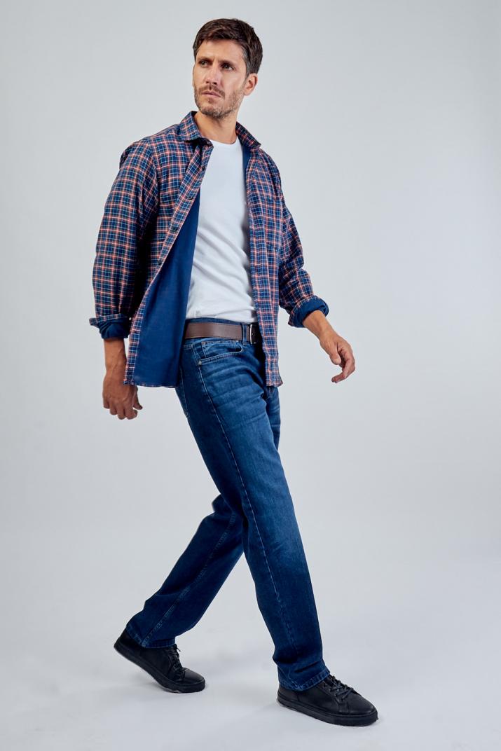 CAMISAS JEANS DE VESTIR HOMBRE AZUL