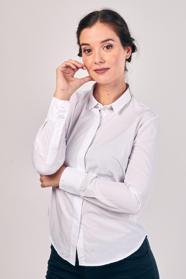 Camisa blusa mujer manga larga cuadros de algodón Venca - Venca - 110889