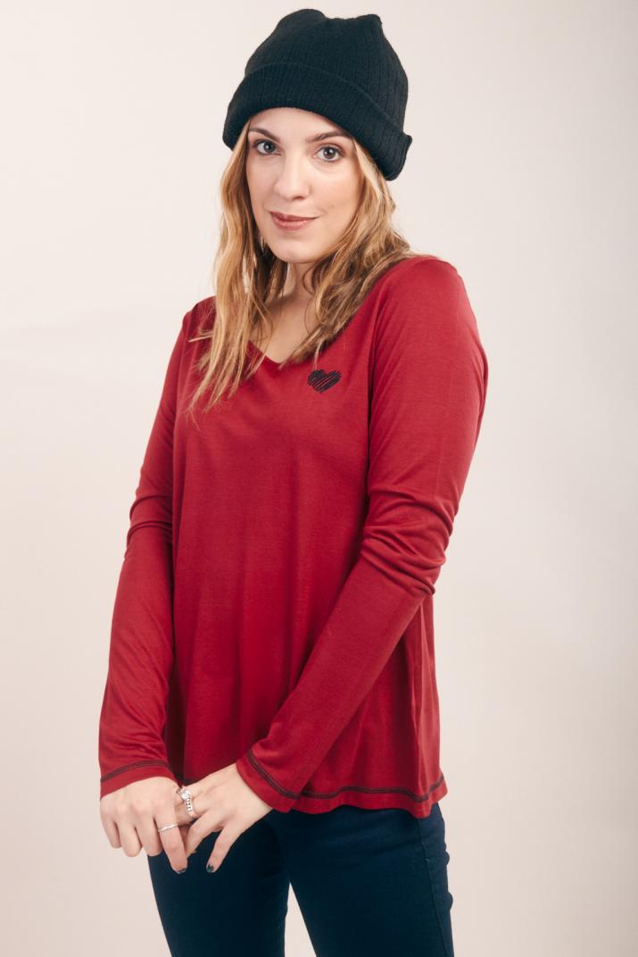 remeras rojas mujer